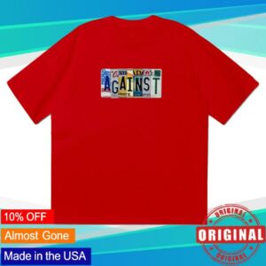 Against Lab Store Merch Shop License Plate Tee Red
