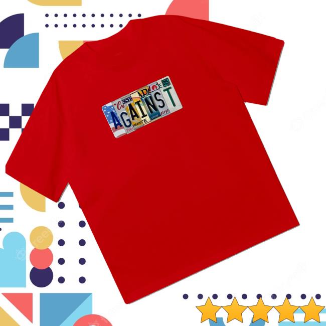 Against Lab Store Merch Shop License Plate Tee Red