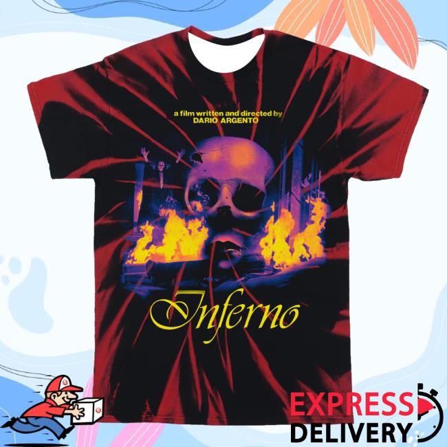 Cavitycolors Merch Store Shop Inferno 80S Horror Tie-Dye T-Shirt