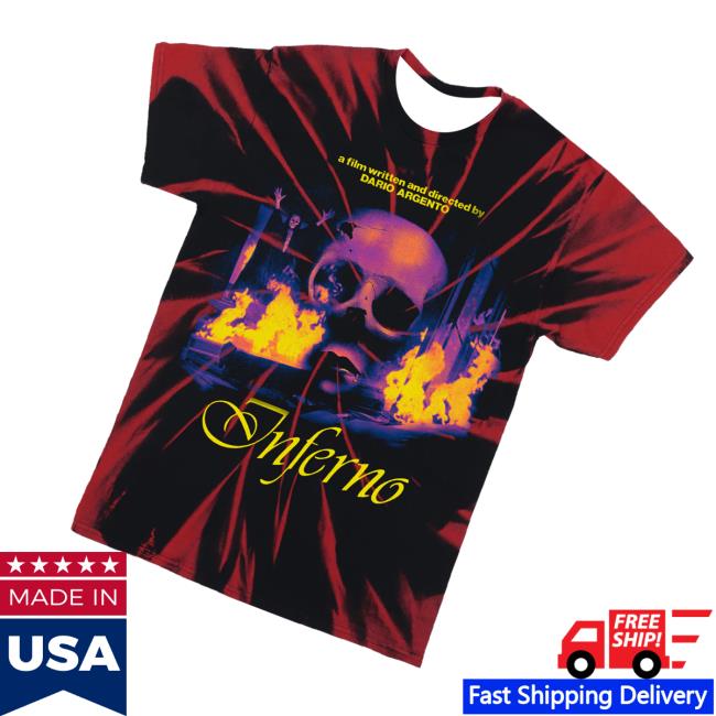 Cavitycolors Merch Store Shop Inferno 80S Horror Tie-Dye T-Shirt