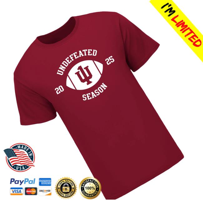 Indiana University Merch Shop Indiana Hoosiers 2025 Undefeated Season T-Shirt