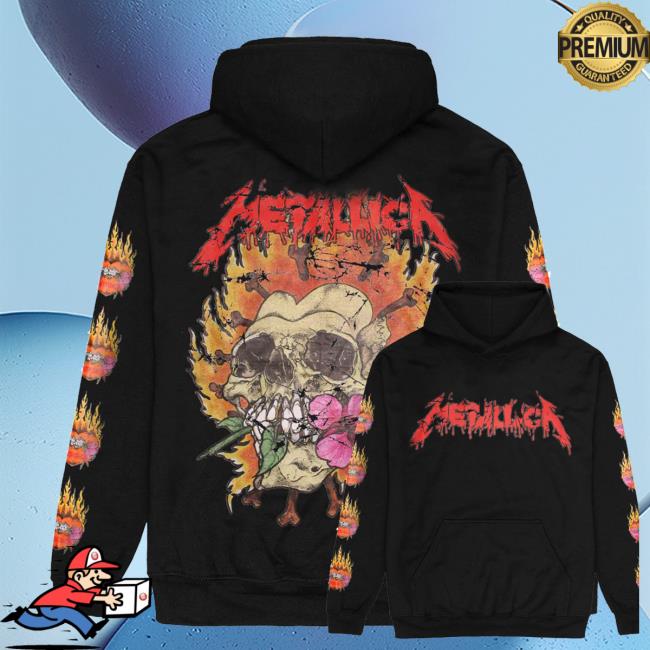 Metal Hammer Shop Merch Flower Skull Backprint Hoodie