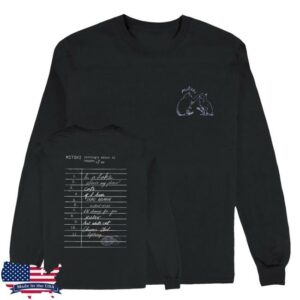 Mitski Merch Shop Library Stamp Long Sleeve Tee (Black)
