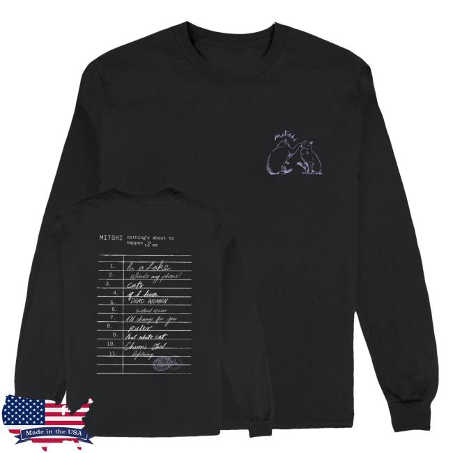 Mitski Merch Shop Library Stamp Long Sleeve Tee (Black)