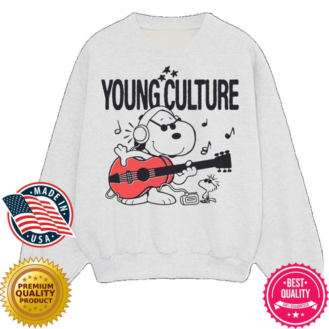 Young Culture Shop Merch Store Snoopy Playing Drift Crewneck