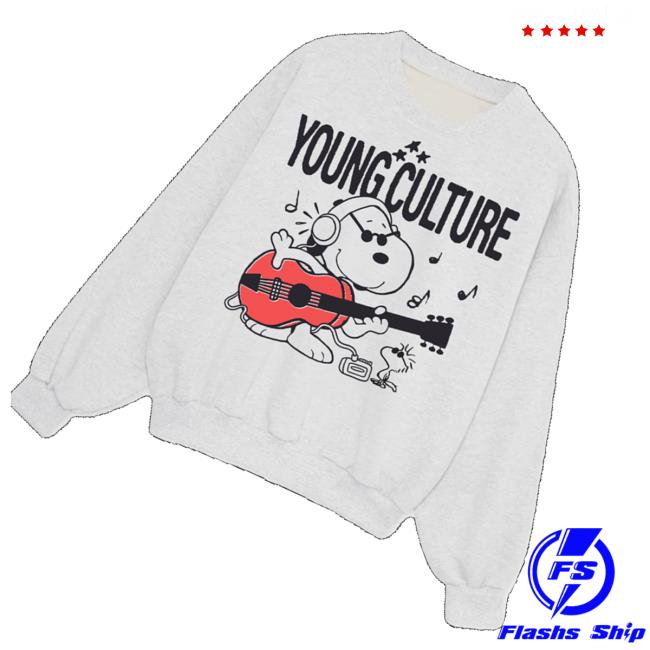 Young Culture Shop Merch Store Snoopy Playing Drift Crewneck