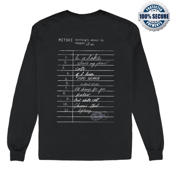 Mitski Merch Shop Library Stamp Long Sleeve Tee (Black)