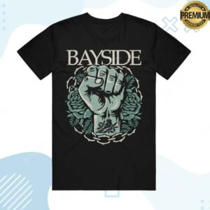 Bayside Shop Merch Store Acoustic Fist Black T-Shirt