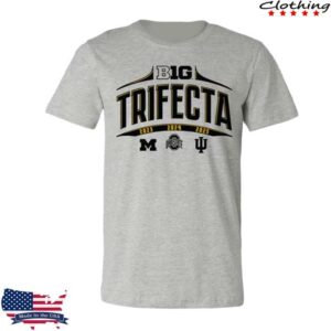 Big Ten Store Shop Merch Big Ten Grey Summit Sportswear College Football National Champions Trifecta Short Sleeve T Shirt