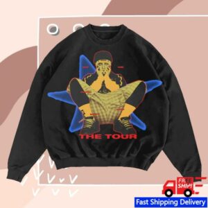 Billie Eilish Store Merch Hit Me Hard And Soft The Tour Crewneck Black Sweatshirt