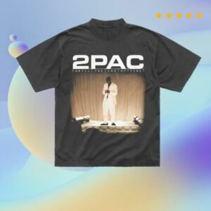 2Pac Merch Store World Wide Black T-Shirt