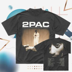 2Pac Merch Store World Wide Washed Black T-Shirt