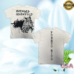 kenny A7x World Merch Shop Avenged Sevenfold Puerto Rico Tour Tee