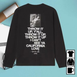 kenny Agolde Merch Store Ca Love Tupac Throw It Up Long Sleeve Tee