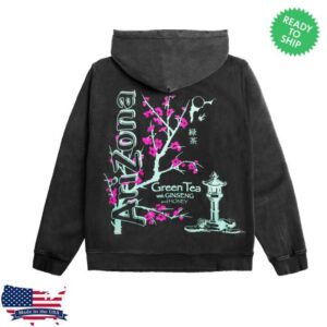 Arizona Beverages Merch Store Green Tea Cherry Blossom Cotton Blend Hoodie
