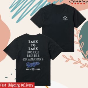Born X Raised Merch Store Born X Raised Dodgers Back To Back Stack Tee Black
