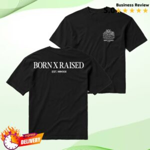 Born X Raised Merch Store Crest Tee Black