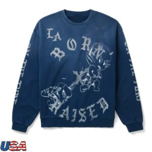 Born X Raised Merch Store Lil Devil Rocker Crewneck