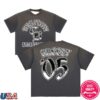 Chris Brown Merch Store Team Breezy International Blackletter Sun Fade Raw Edge Ss T-Shirt