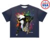 kenny Chris Brown Shop Merch FAME 15Th Anniversary Splatter Sun Fade Raw Edge Ss T Shirt