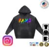 kenny Chris Brown Shop Merch FAME 15Th Anniversary Splatter Washed Frayed Fleece Hoodie