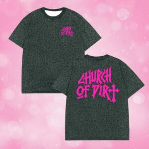 kenny Church Of Dirt Merch Store Renovated Pink Vintage Black Leopard T Shirt