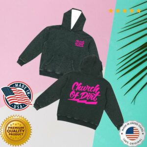 kenny Church Of Dirt Merch Store Vintage Black Leopard Pink Bolt Hoodiev