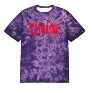Fit For A King Merch Store Death Metal Crystal Purple Dye T-Shirt