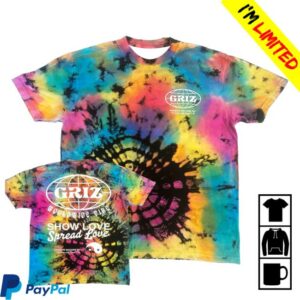 Griz Merch Shop Griz Worldwide Vibe Rainbow Reverse Dye T-Shirt