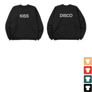 kenny Harry Styles Merch Shop Kiss Disco Black Crewneck