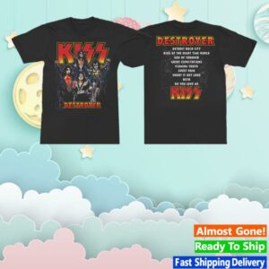 kenny Kiss Online Shop Merch Store Destroyer 50Th Anniversary Track List T Shirt