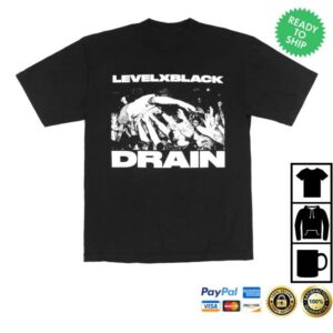 Level Black Merch Store Drain Hardcore T-Shirt