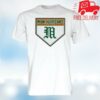 Miami Team Store Merch Shop Blue 84 Miami Hurricanes White Old English M Baseball Home Plate Short Sleeve T-Shirt