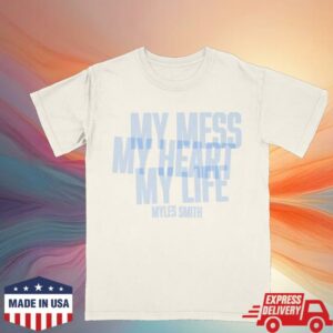Myles Smith Merch Store My Mess My Heart My Life Album T-Shirt
