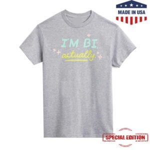 kenny Out Of Print Merch Shop Heartstopper Im Bi Actually Unisex T Shirt