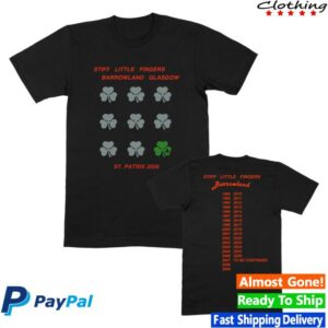 Stiff Little Fingers Merch Store Barrowland Shamrock 2026 Event T Shirt Black