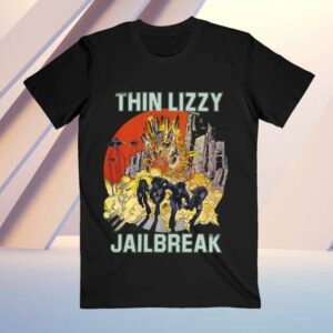kenny Thin Lizzy Merch Store Jailbreak Explosion Black Tee