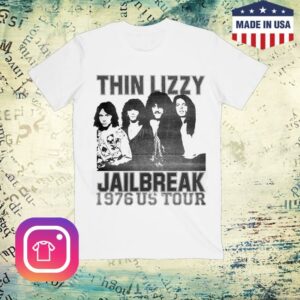 kenny Thin Lizzy Merch Store Jailbreak Us Tour White Tee