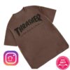 Thrasher Magazine Shop Merch Store Mag Logo Vintage T-Shirt Chocolate