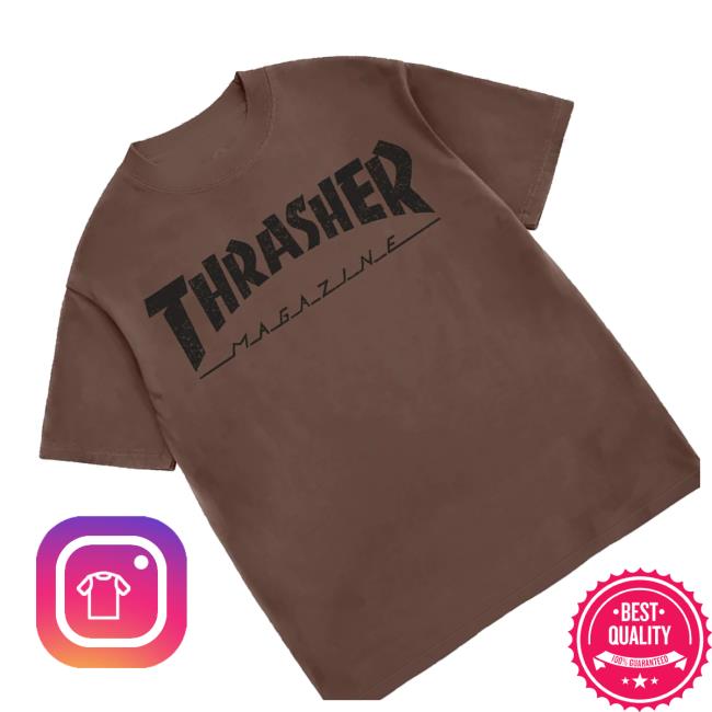 Thrasher Magazine Shop Merch Store Mag Logo Vintage T-Shirt Chocolate