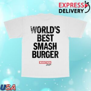 The Marathon Clothing Merch Shop Worlds Best Smash Burger T-Shirt White