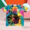 Griz Merch Shop Griz Worldwide Vibe Rainbow Reverse Dye T-Shirt