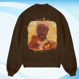 2Pac Merch Store Sometimes Brown Crewneck