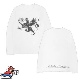 Ash Blue Gutierrez Merch Store Abg White Longsleeve