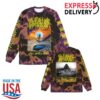 Blood Incantation Merch Store All Gates Open Album Cover Long Sleeve Dye
