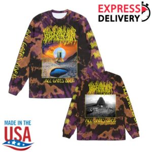 Blood Incantation Merch Store All Gates Open Album Cover Long Sleeve Dye