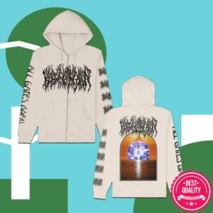 Blood Incantation Merch Store All Gates Open Back Cover Zip Up Hoodie