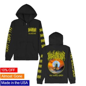 Blood Incantation Merch Store All Gates Open Zip Up Hoodie