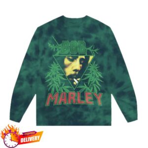 Bob Marley Merch Store Green Tie-Dye Longsleeve T-Shirt