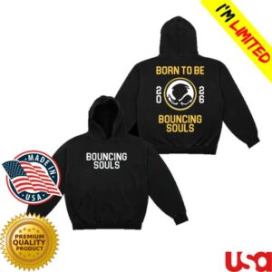 Bouncing Souls Merch Store Born To Be Black Hoodie